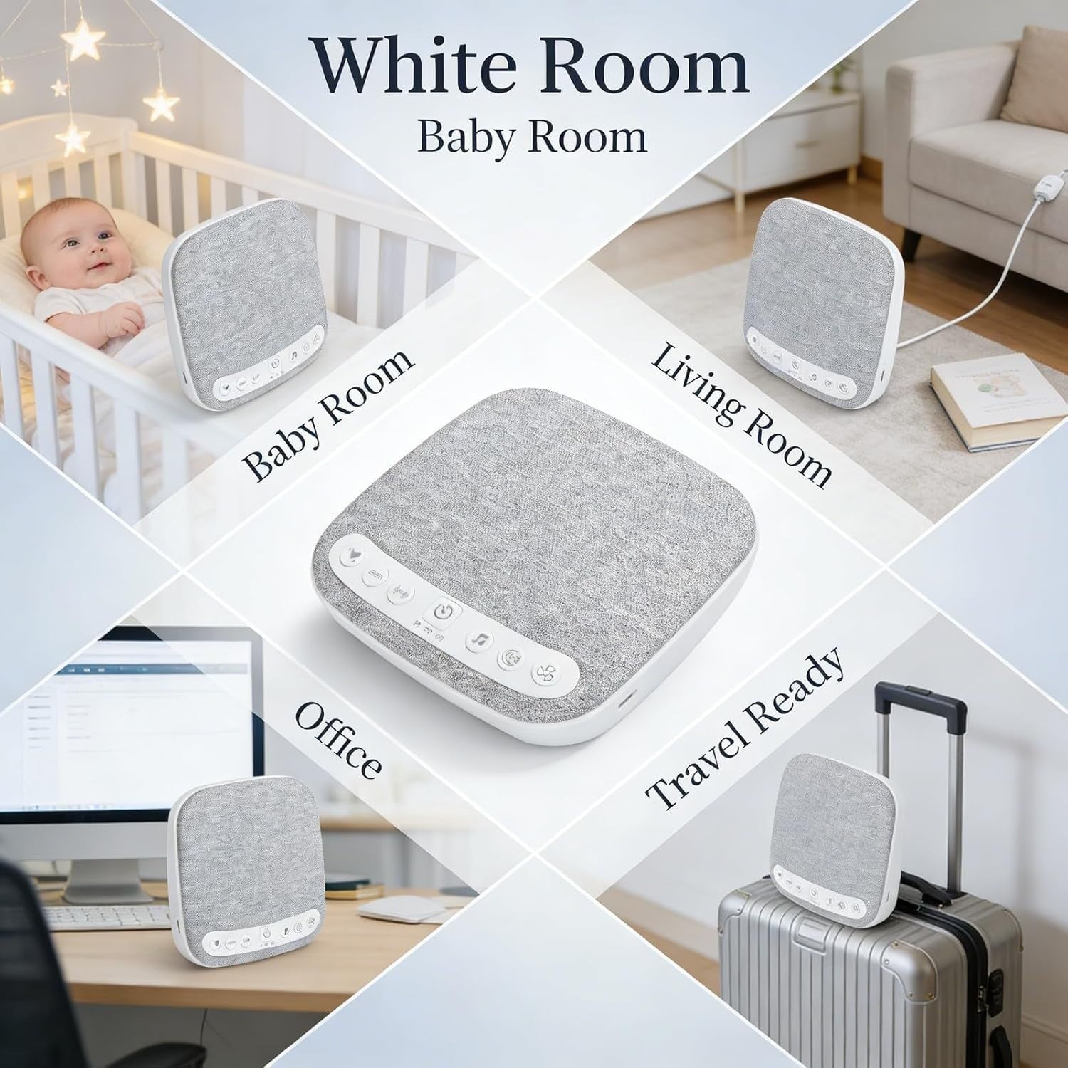 White Noise Machine 18 Sounds Sleep Aid Timer Portable for Baby & Adult