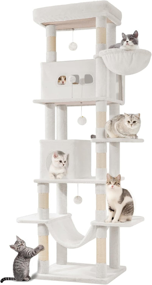 210cm Tall Cat Tree Tower Multi-Level Scratching Posts Condos Large