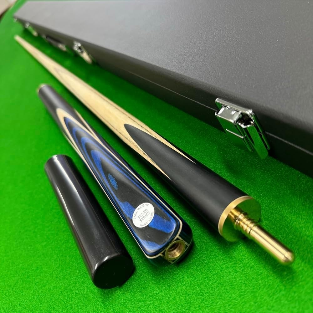 58 Inch Snooker Pool Cue 9.4mm Tip 18oz Blue Black Case Mini Butt