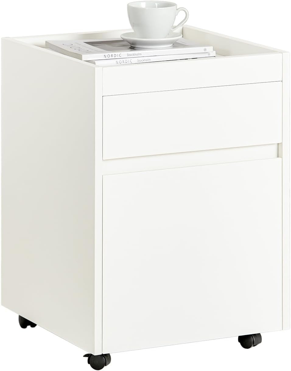 Compact Rolling File Cabinet 2 Drawer Under Desk Storage Unit