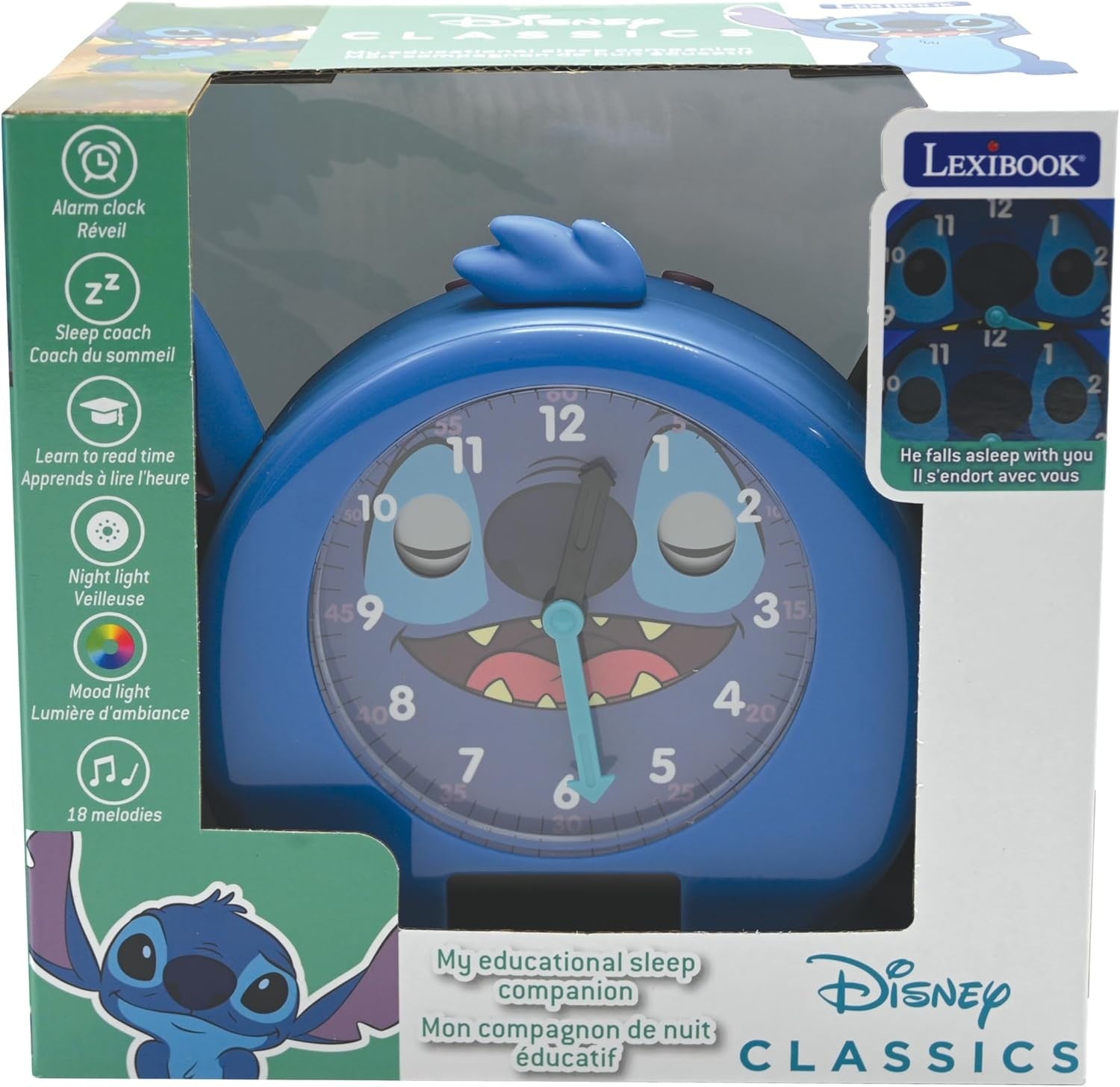 Blue Kids Sleep Alarm Clock Night Light Dawn Simulator Story Teller