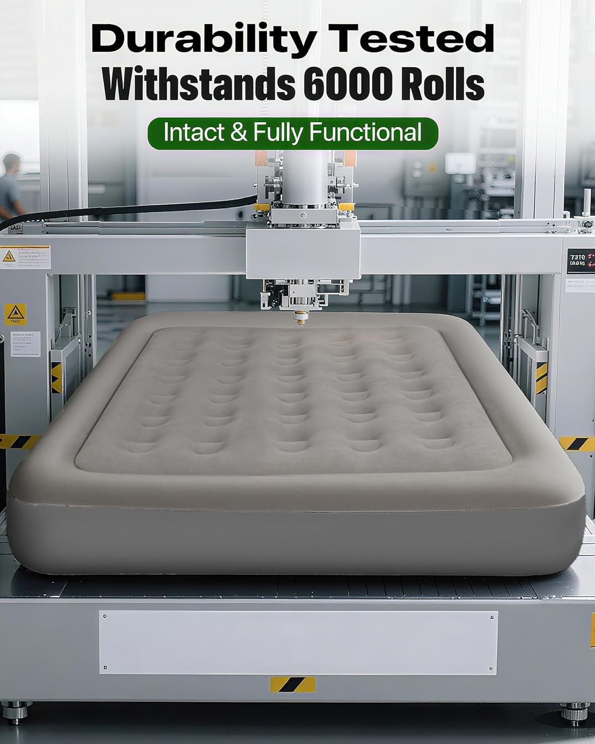 King Air Mattress Built In Headboard Fast Inflate Portable Camping Guest Bed