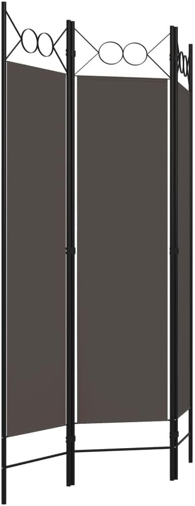 Anthracite Grey 3 Panel Room Divider 180cm Folding Privacy Screen
