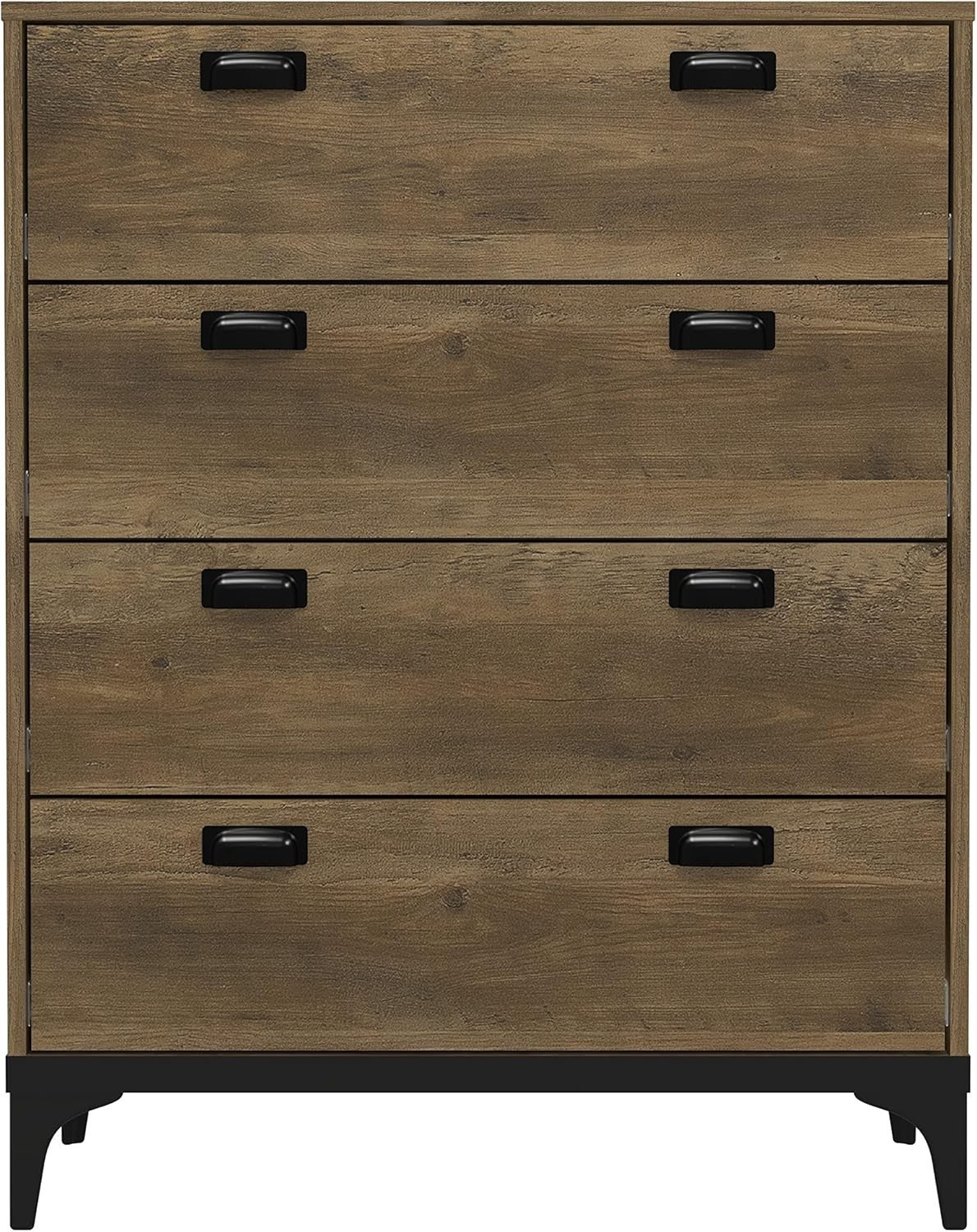 4 Drawer Chest Knotty Oak Storage Cabinet Hallway Bedroom Organizer