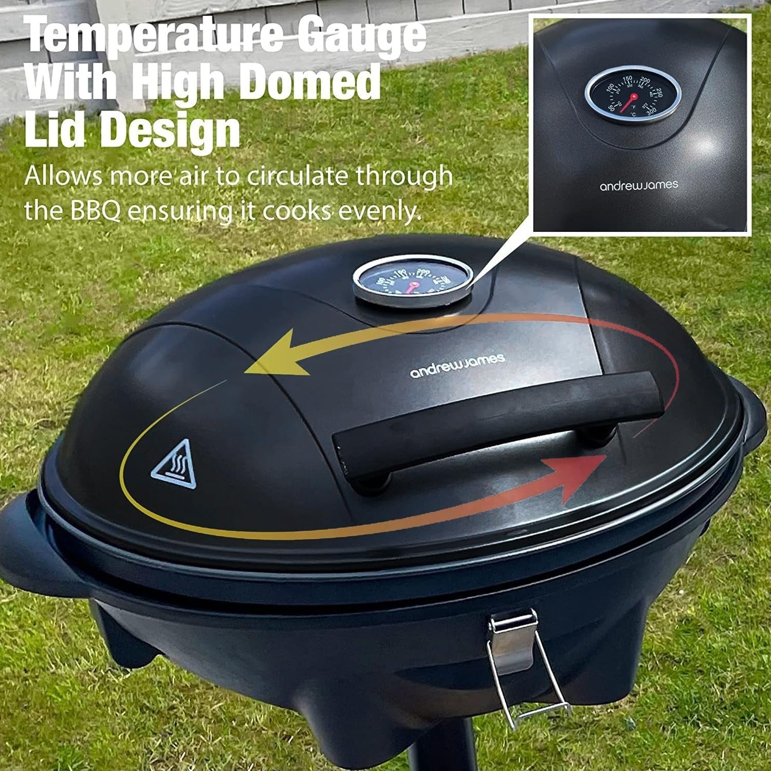 Electric BBQ Grill with Adjustable Temperature & Stand – Indoor Outdoor