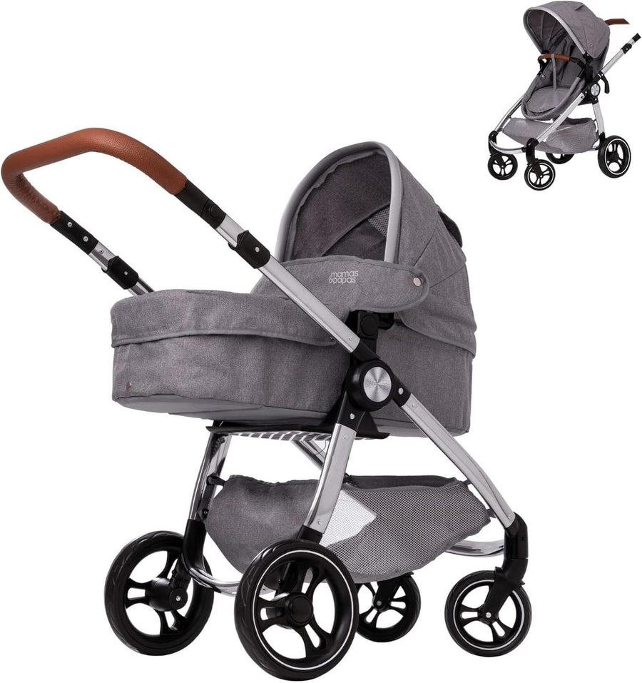 3 in 1 Dolls Pram Pushchair Bassinet Adjustable Handle Toy