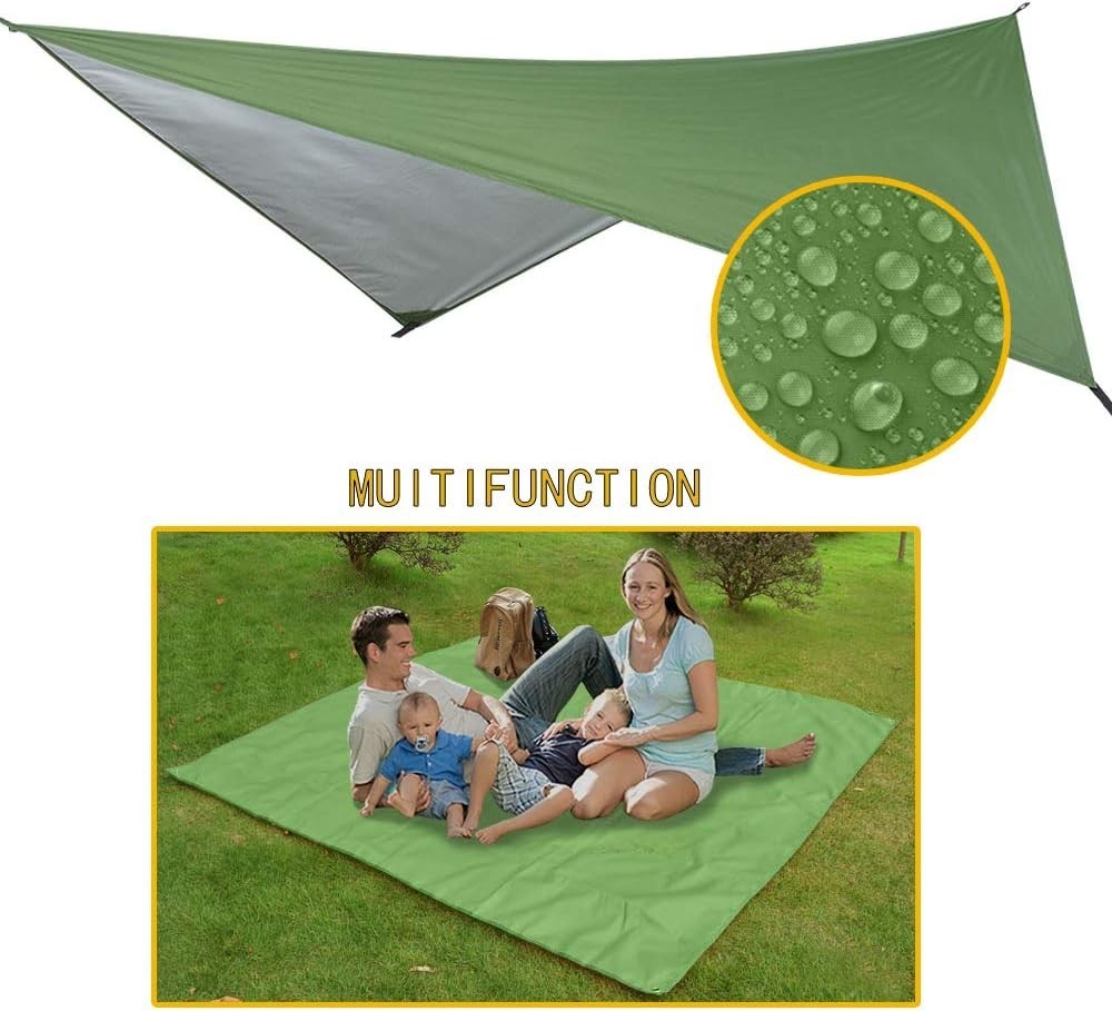 Camping Hammock with Mosquito Net & Rainfly – Double, Waterproof & Portable