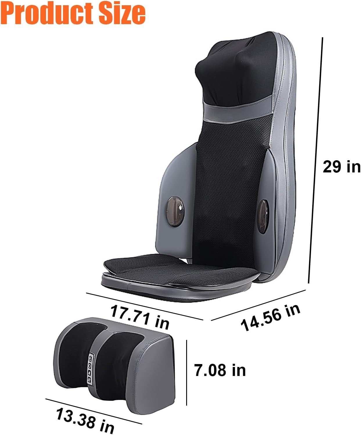 Full Body Massage Cushion Heat Kneading Seat Pad Foot Leg Back Massager