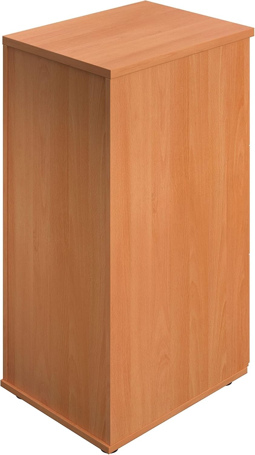 Beech Filing Cabinet 3 Drawer Lockable 105cm Heavy Duty Office