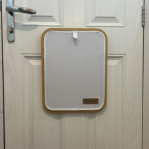 Front Door Letterbox Catcher Draught Stopper Bamboo Frame Mail Holder