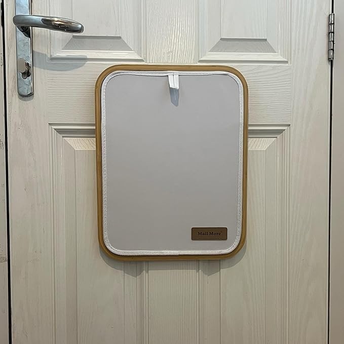Front Door Letterbox Catcher Draught Stopper Bamboo Frame Mail Holder