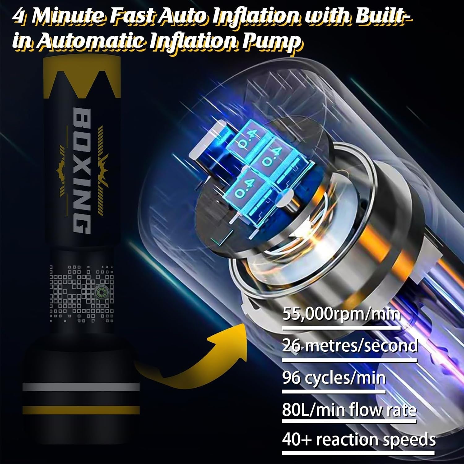 180cm Self Inflating Punch Bag Built In Pump MMA Boxing Set