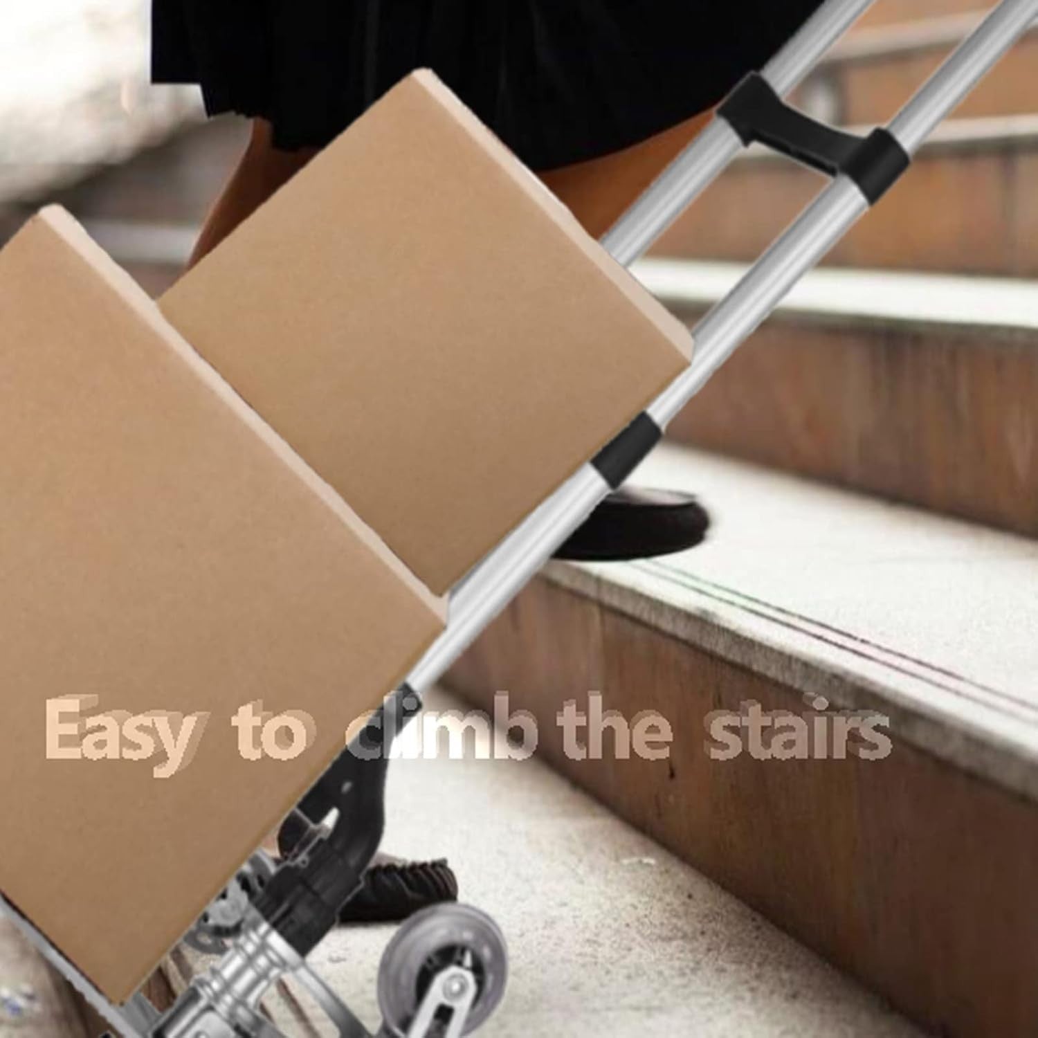 Aluminium Stair Climbing Hand Truck Adjustable Folding Cart Bag Rope