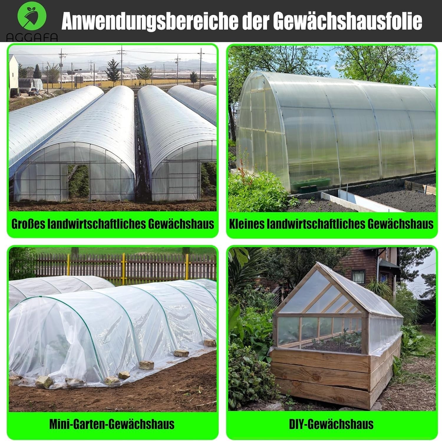 Heavy Duty Greenhouse Plastic Sheeting 2M x 3M UV Resistant 150um
