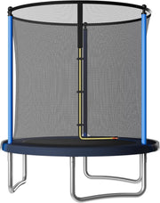 6FT Outdoor Garden Trampoline Safety Enclosure Net Kids Adults Blue