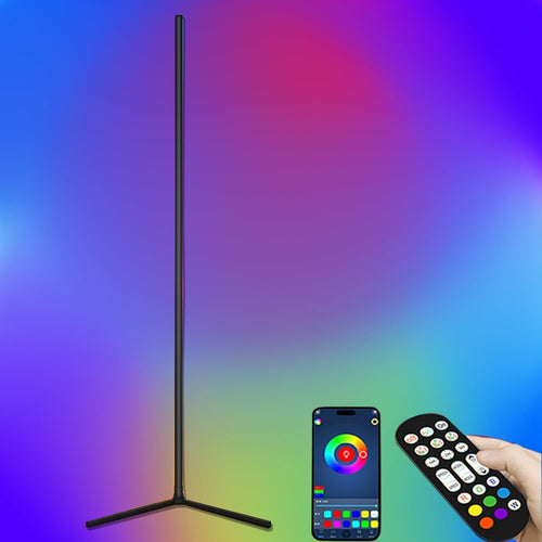 Smart RGB Corner Floor Lamp 165cm App Remote Music Sync LED Mood Light