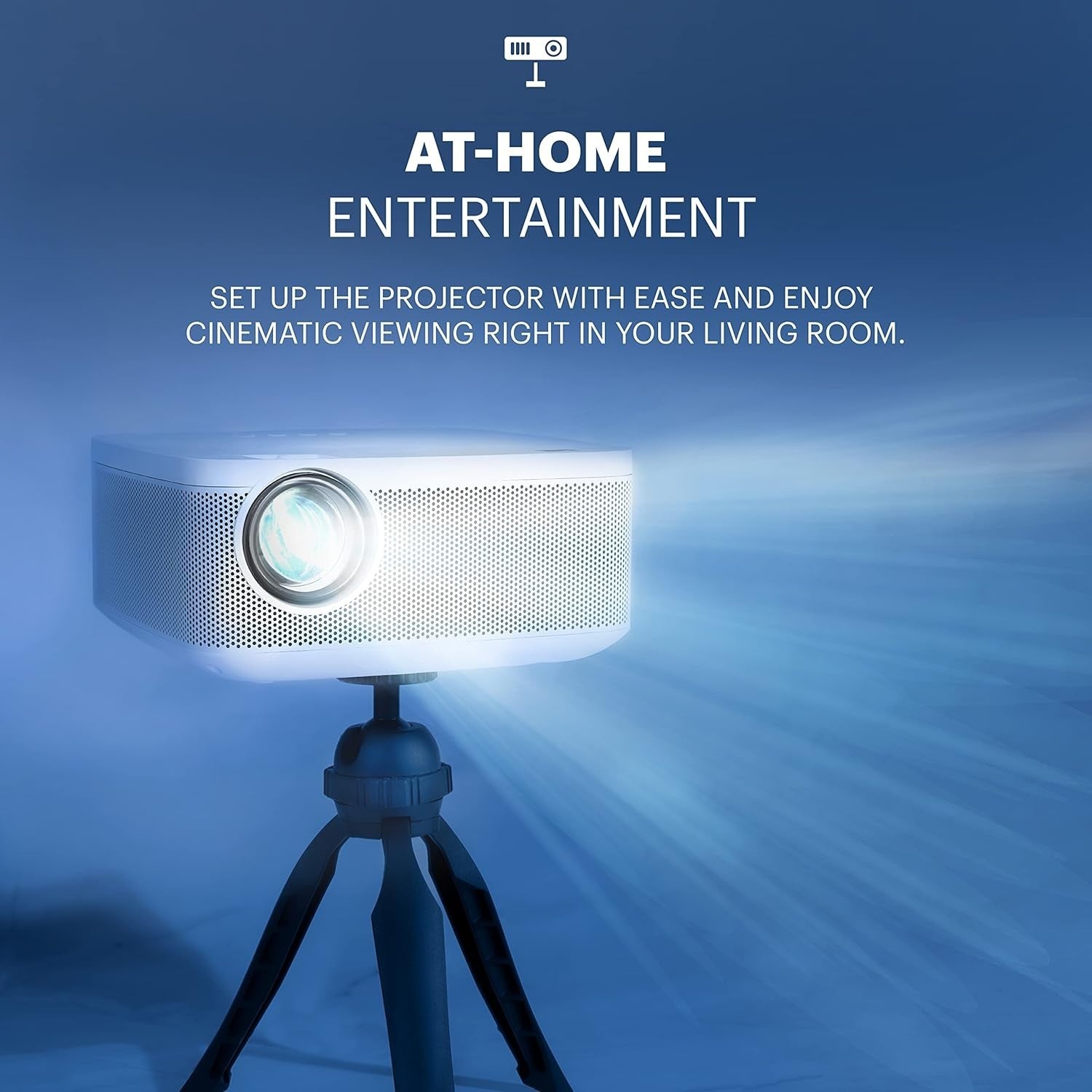 1080P Mini Projector Kit 100" Screen Tripod HDMI Portable Home Theater