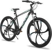 26" Mountain Bike 21-Speed Disc Brake Lightweight Aluminum Frame MTB