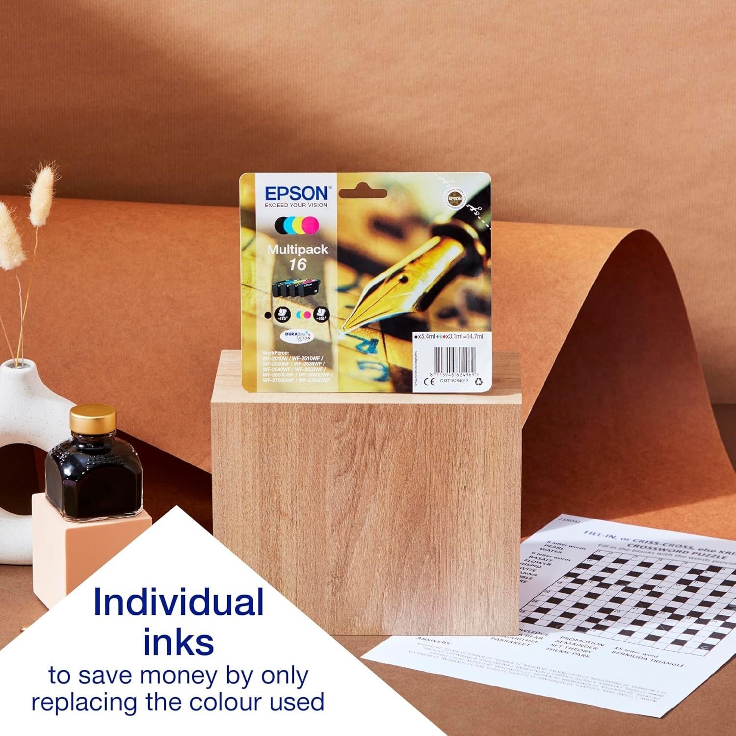 Compact Black A4 Wireless Inkjet Printer with Ethernet & Duplex