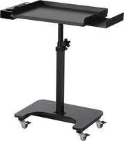 Adjustable Tattoo Workstation Rolling Tray with Wheels Heavy Duty Studio Table