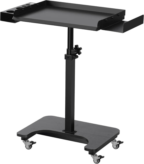 Adjustable Tattoo Workstation Rolling Tray with Wheels Heavy Duty Studio Table