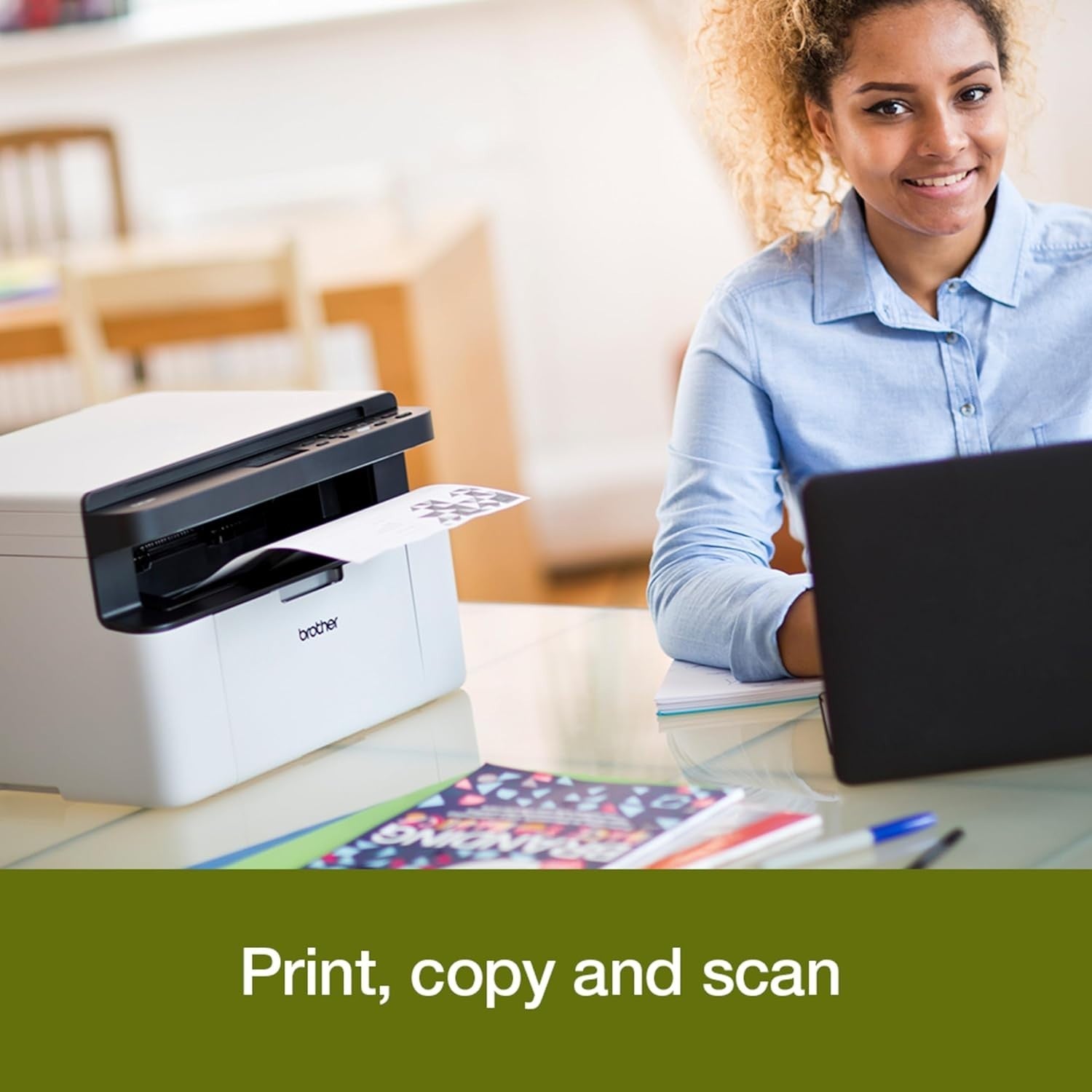 Mono Laser All-in-One Printer A4 USB Wi-Fi Compact Home Office