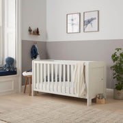 Baby Cot Bed Crib Toddler Day Bed Adjustable Wooden Convertible White
