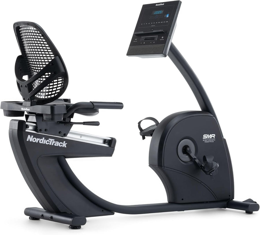 Recumbent Exercise Bike Magnetic 26 Level LCD Bluetooth Adjustable Seat Home