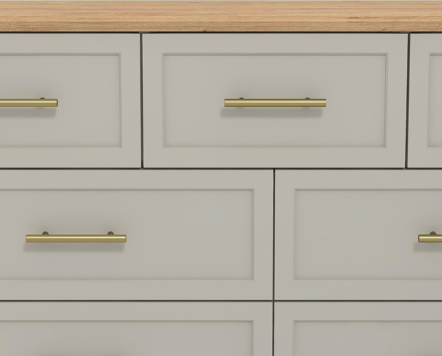 7-Drawer Storage Chest for Bedroom, Entryway & Living Room – Light Grey/Oak