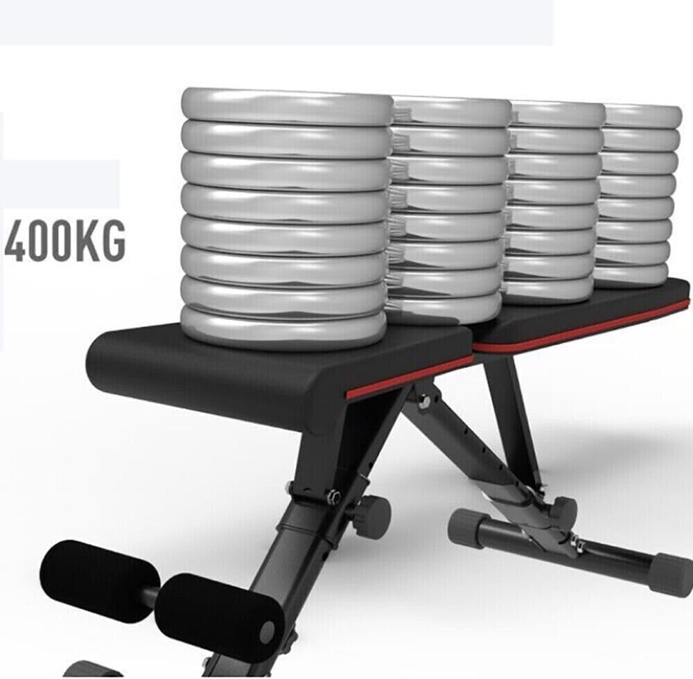Foldable Adjustable Weight Bench Incline Decline Flat 400kg Home Gym