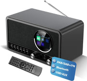 DAB DAB+ FM Digital Radio Bluetooth Alarm Clock Retro Speaker Remote