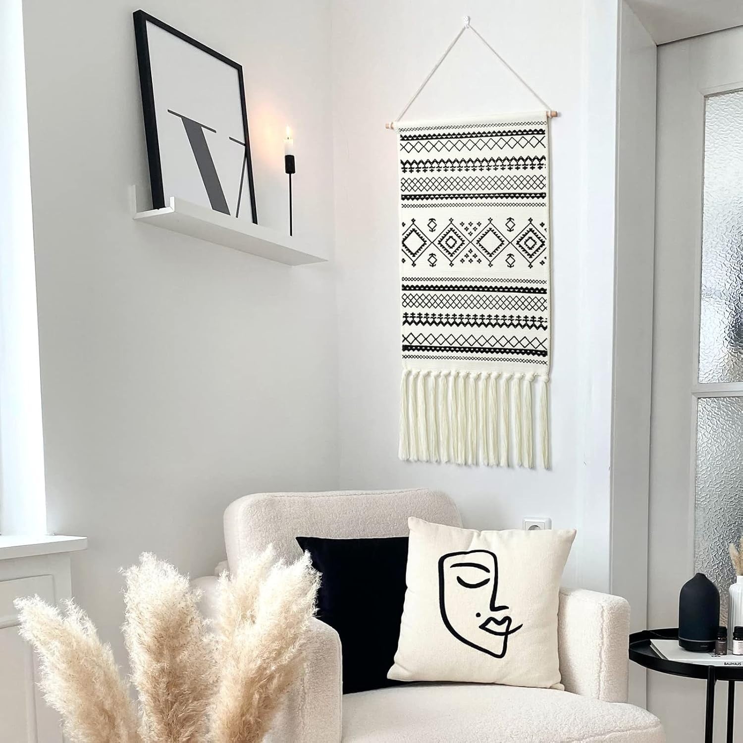 Boho Macrame Wall Hanging Geometric Woven Tapestry Decor