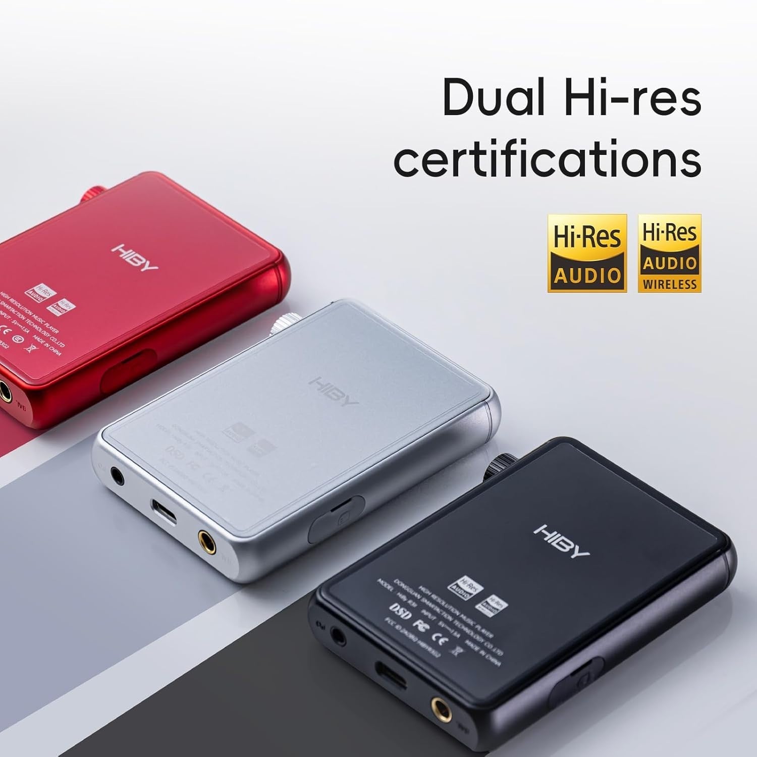 Red Hi-Res Audio Player Dual DAC Bluetooth 5.1 WiFi Touchscreen 2TB