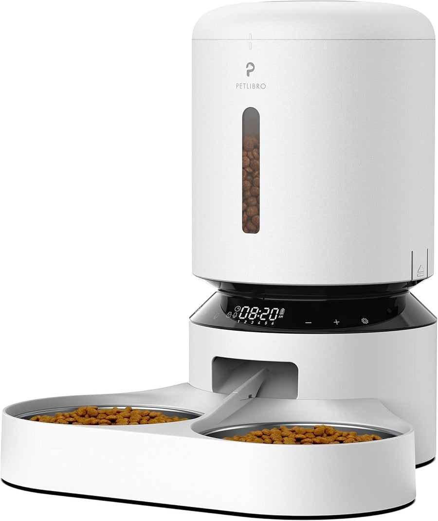 Automatic Pet Feeder 5L Dual Bowl Food Dispenser 6 Meals 50 Portions