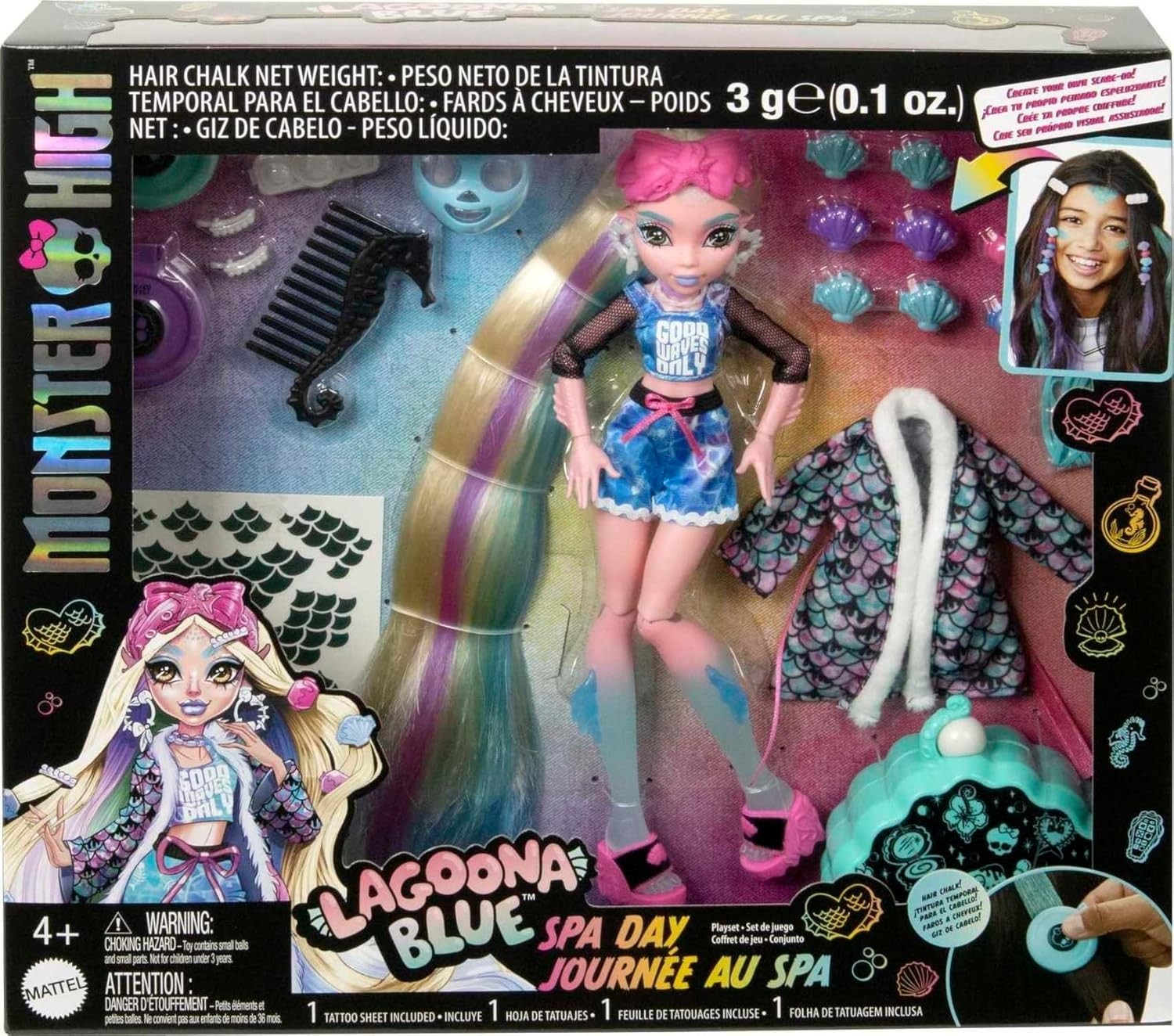 Spa Day Fashion Doll Hair Styling Set Wear Share Accessories Case