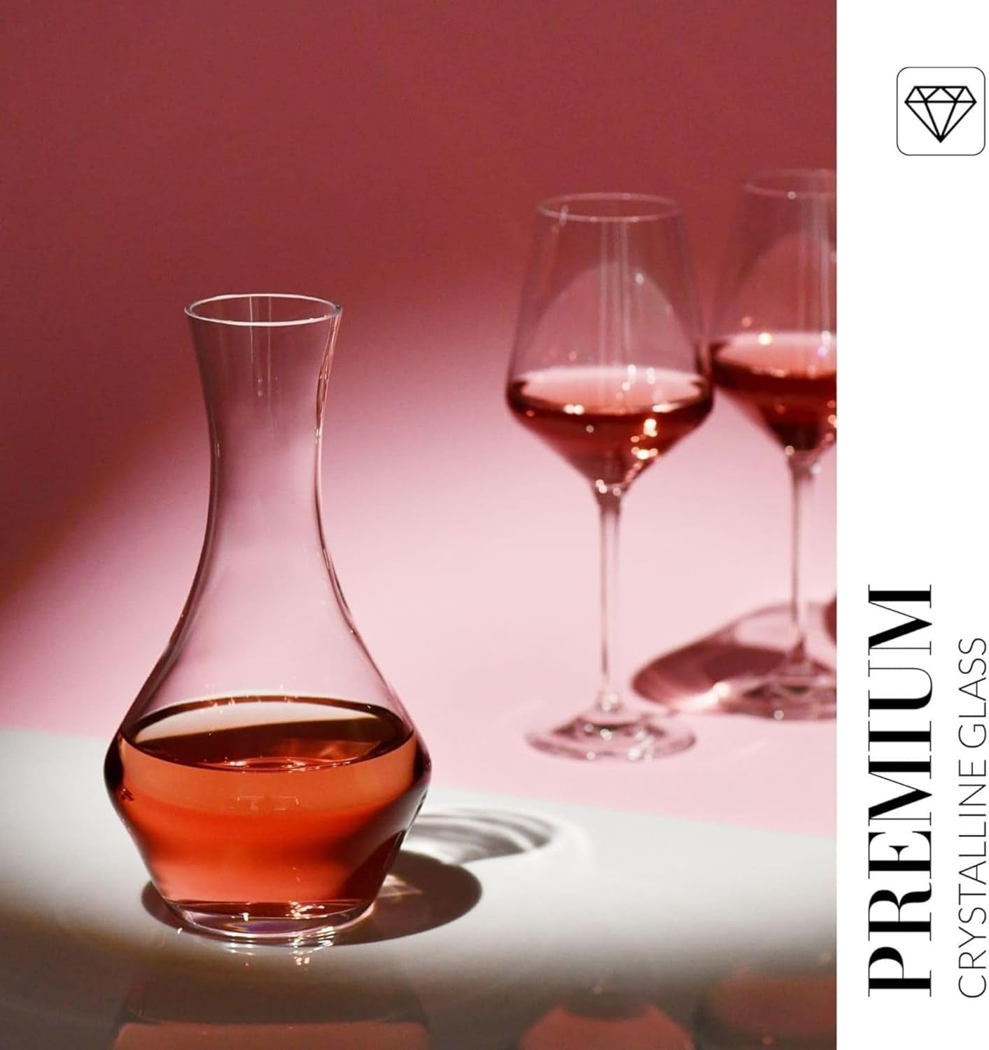 750ml Crystal Wine Decanter Carafe | Elegant Red Wine Aerator for Home & Dining
