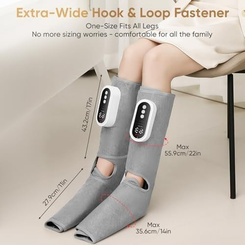 Portable Heated Leg & Foot Massager with Air Compression 3 Modes