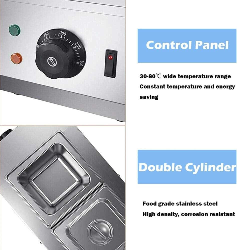 6L Chocolate Tempering Machine 2 Tank Electric Melting Pot 600W
