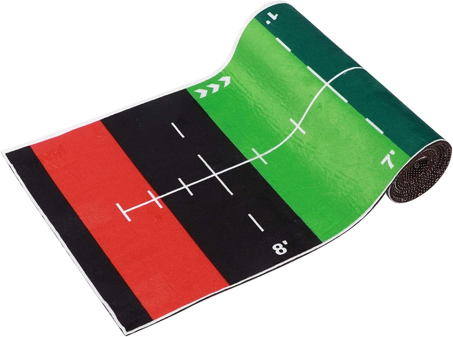 Indoor Golf Putting Mat 53" Trainer Practice Mat w Ball Return Alignment