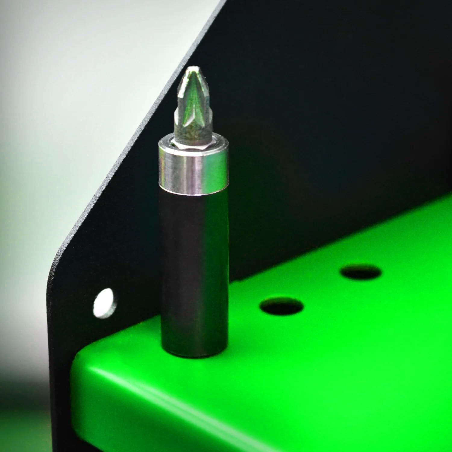 Wall Mount Drill Rack 39.5W x 23D x 30.5H cm – Green Tool Storage Unit