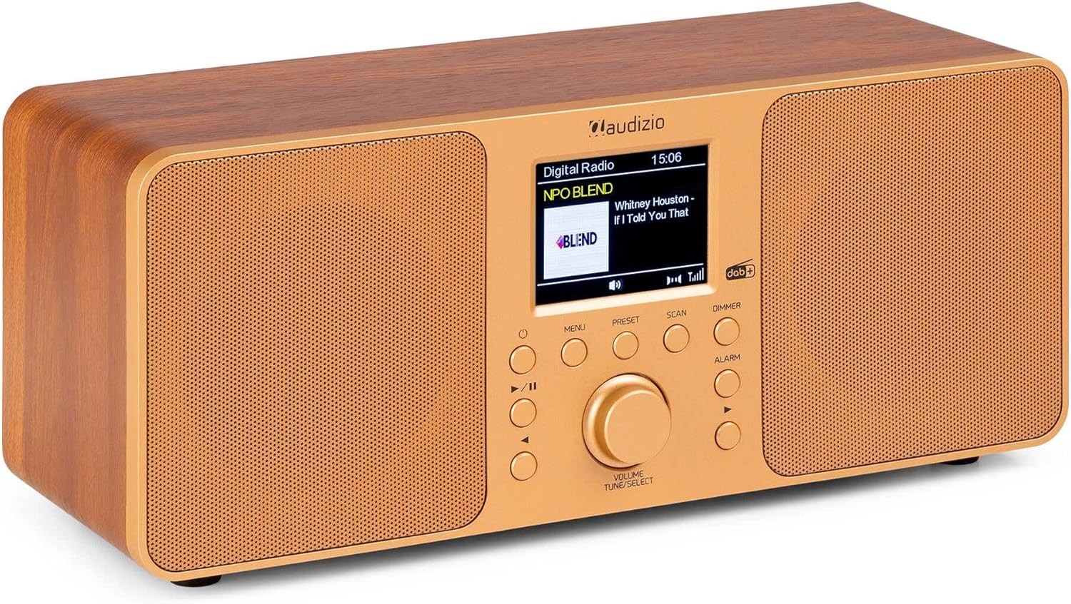 DAB+ Stereo Digital Radio Bluetooth USB AUX Dual Alarm Colour Display Copper