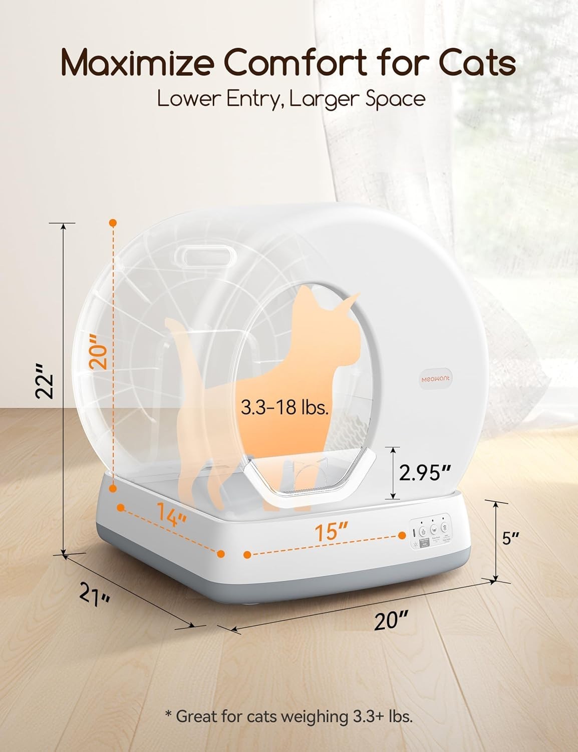Smart Self Cleaning Cat Litter Box App Control Multi Cat Odor Free