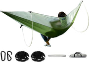Portable Outdoor Camping Hammock with Poles, Waterproof Travel Swing Bed
