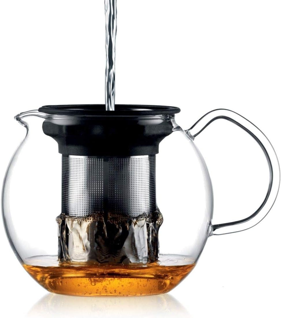 Tea Press Teapot 1.5L Glass Tea Maker French Press Loose Leaf Infuser