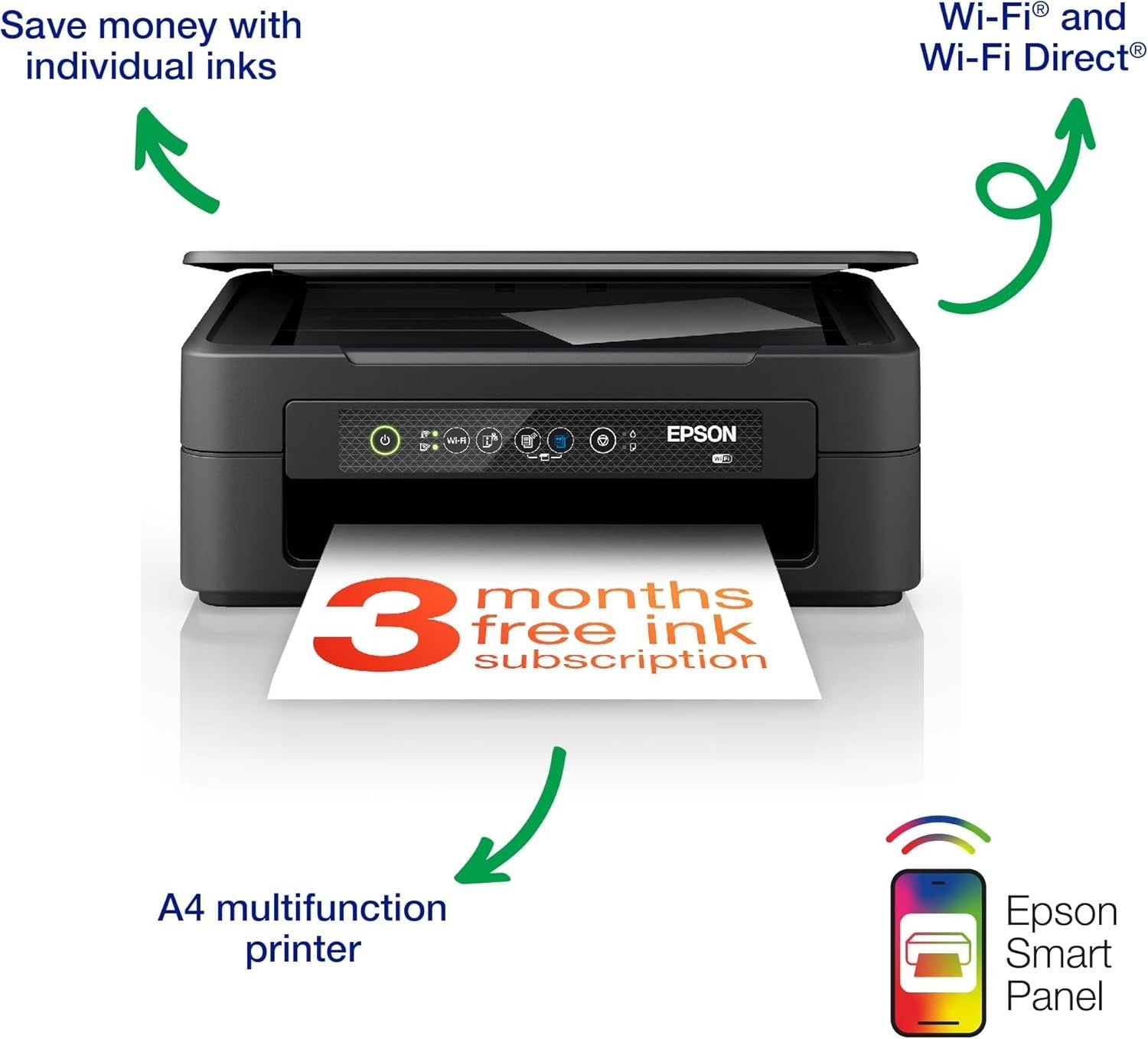 Expression Home XP-2200 3-in-1 Ink Printer Scanner Copier WiFi A4