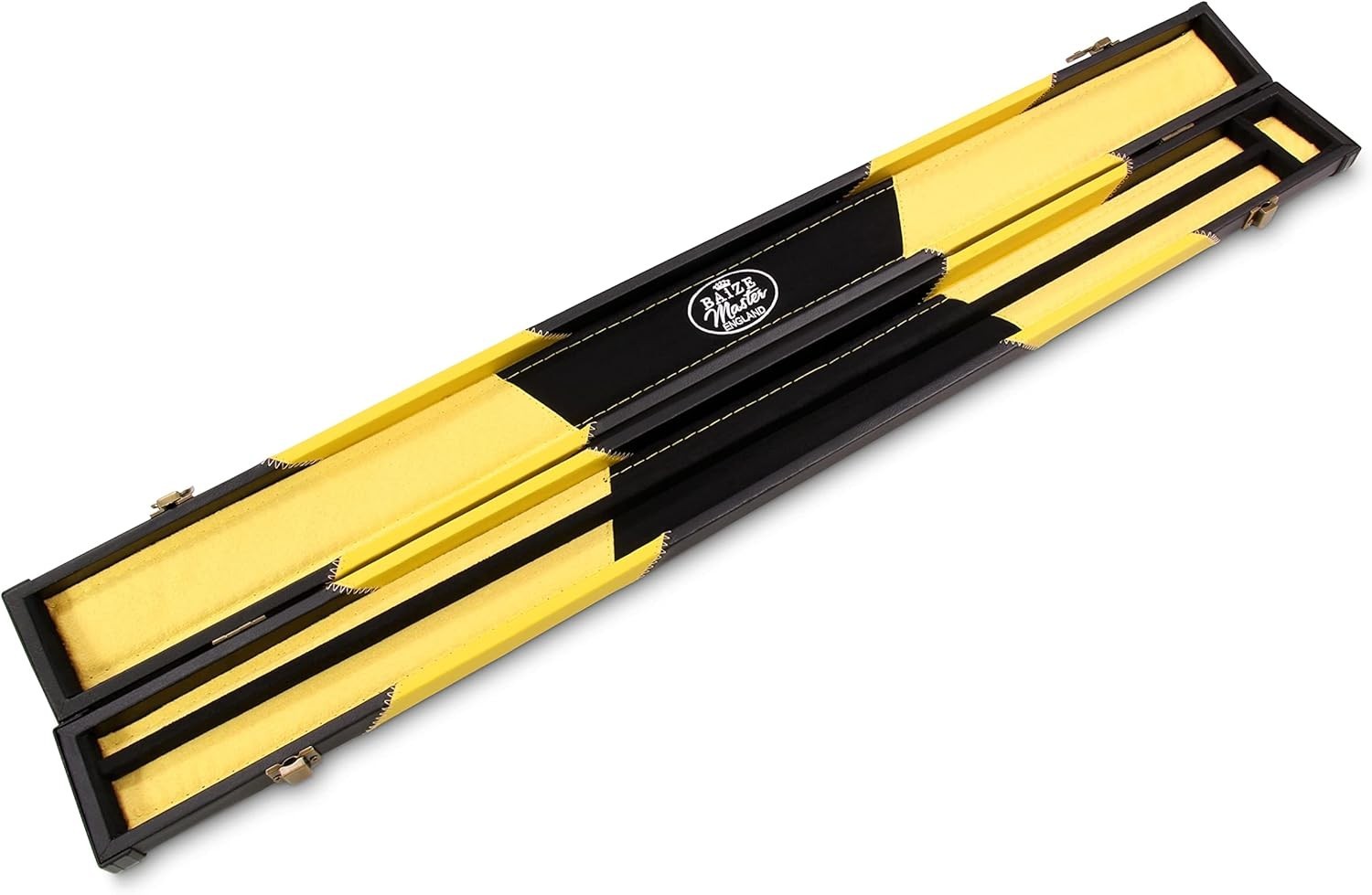 Yellow Hard Cue Case Snooker Pool 2 Piece Centre Joint Protective