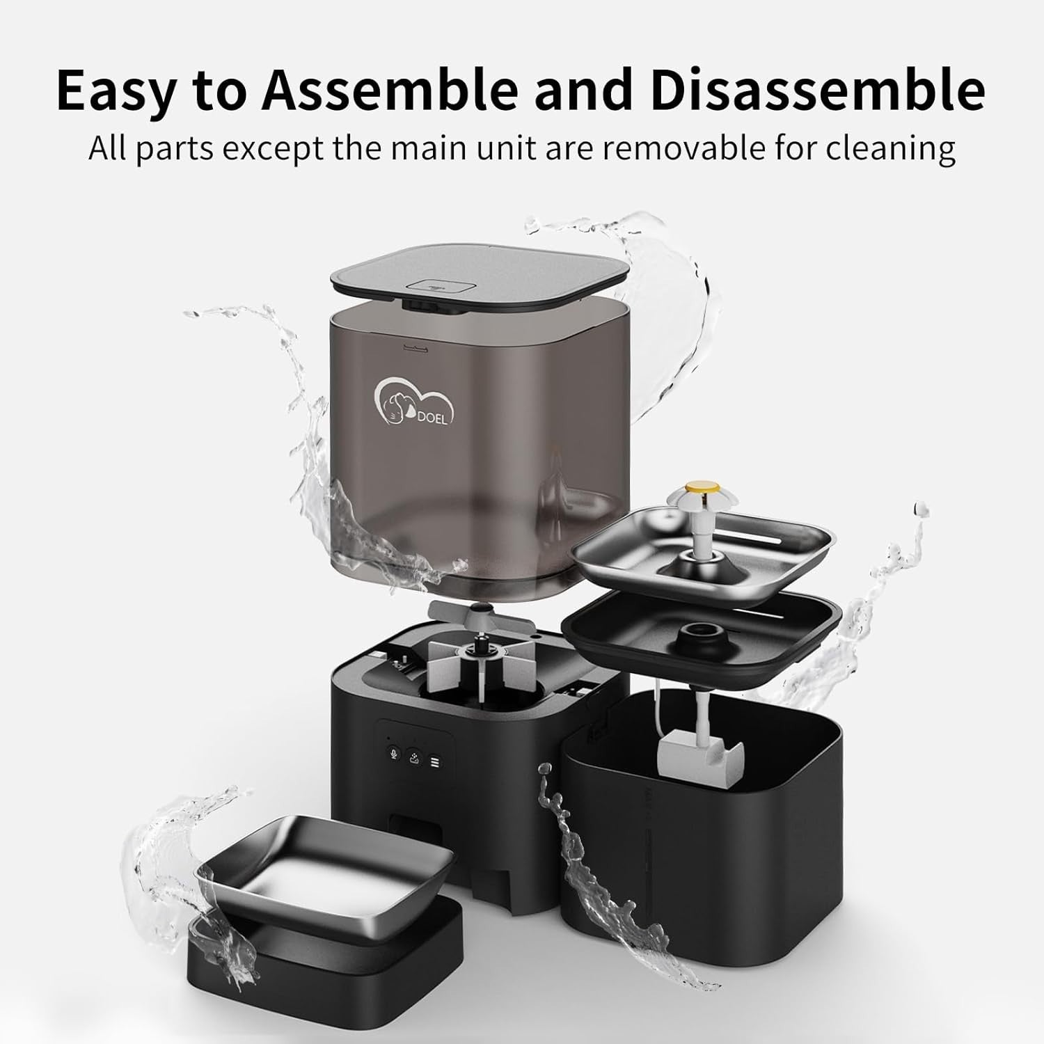 2 in 1 Smart Pet Feeder Water Fountain WiFi App Control 6L Auto Feed