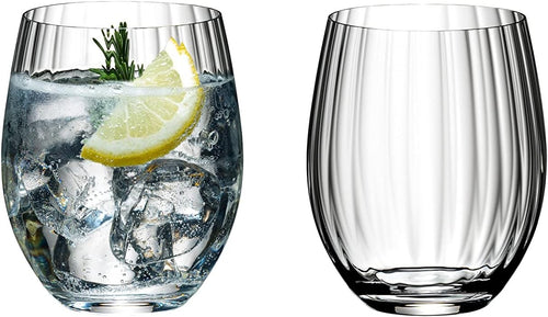Optical Crystal Longdrink Glasses Set of 2 | 21oz Large Gin & Cocktail Tumblers
