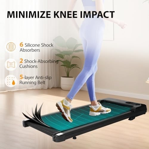 Under Desk Treadmill 4-in-1 Walking Running Pad Adjustable Incline Home