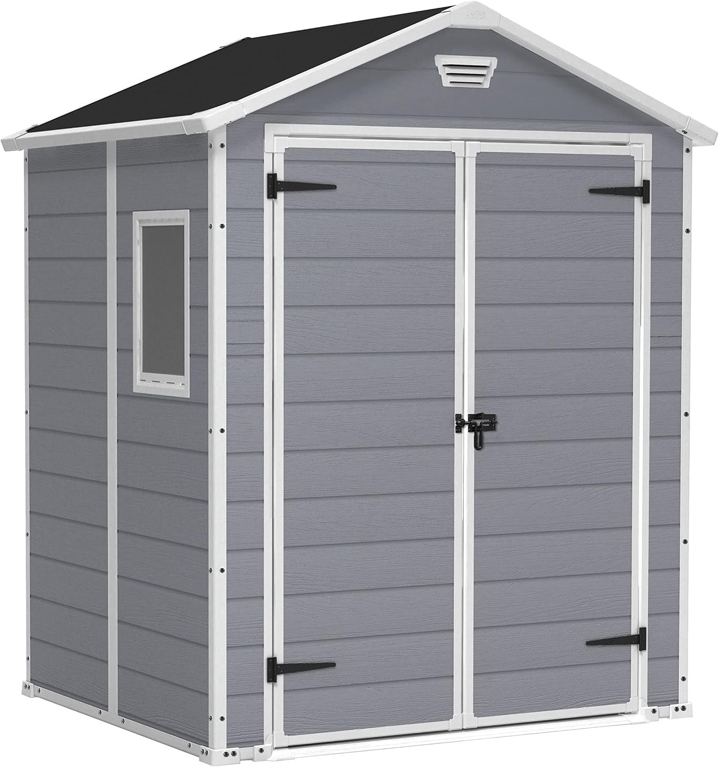 Spacious Outdoor Garden Storage Shed 6x5 ft Lockable Weatherproof Resin
